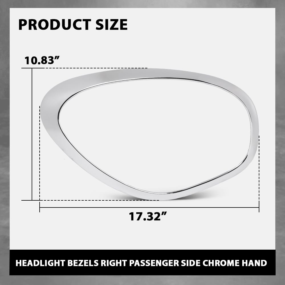 G-PLUS Headlight Bezel Compatible with Mini Cooper Countryman 2011-2016 & Paceman 2013-2016 Right Side 51139813824, MC2507103 Silver