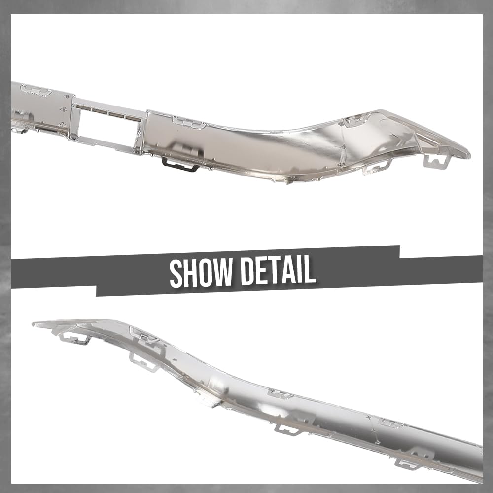 G-PLUS Rear Upper Bumper Face Bar Trim Molding Compatible with Benz GL350 GL450 GL550 2013-2016 1668851001, 1668851274 Silver