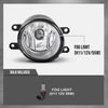 G-PLUS Bumper Fog Lights Lamps+Switch+Sliver Cover Bezels Compatible with Toyota Avalon 2013-2015 812200W040, 8122008020, 812100W050, 8121008020, 5212807040, 5212707060, TO2592124, TO2592133 White