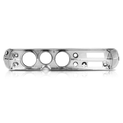 G-PLUS Dash Bezel Compatible with 1965 Chevy Chevelle El Camino with A/C Silver