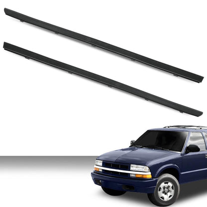 G-PLUS Black Pair New Left and Right Window Sealing Strips Fit Blazer Jimmy S10 Sonoma 45350, 6038475, 6038476