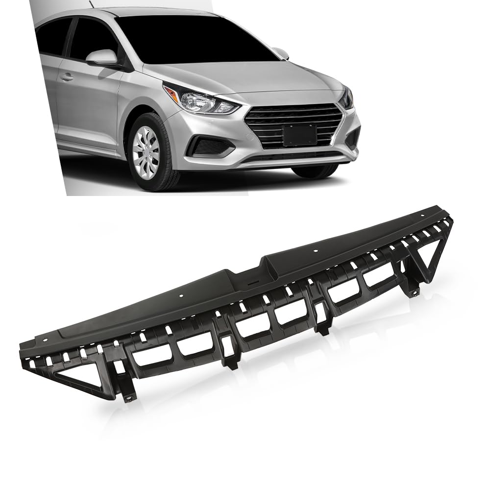 G-PLUS Upper Radiator Support Sight Shield Panel Cover Compatible with Hyundai Accent 2018-2022 Black