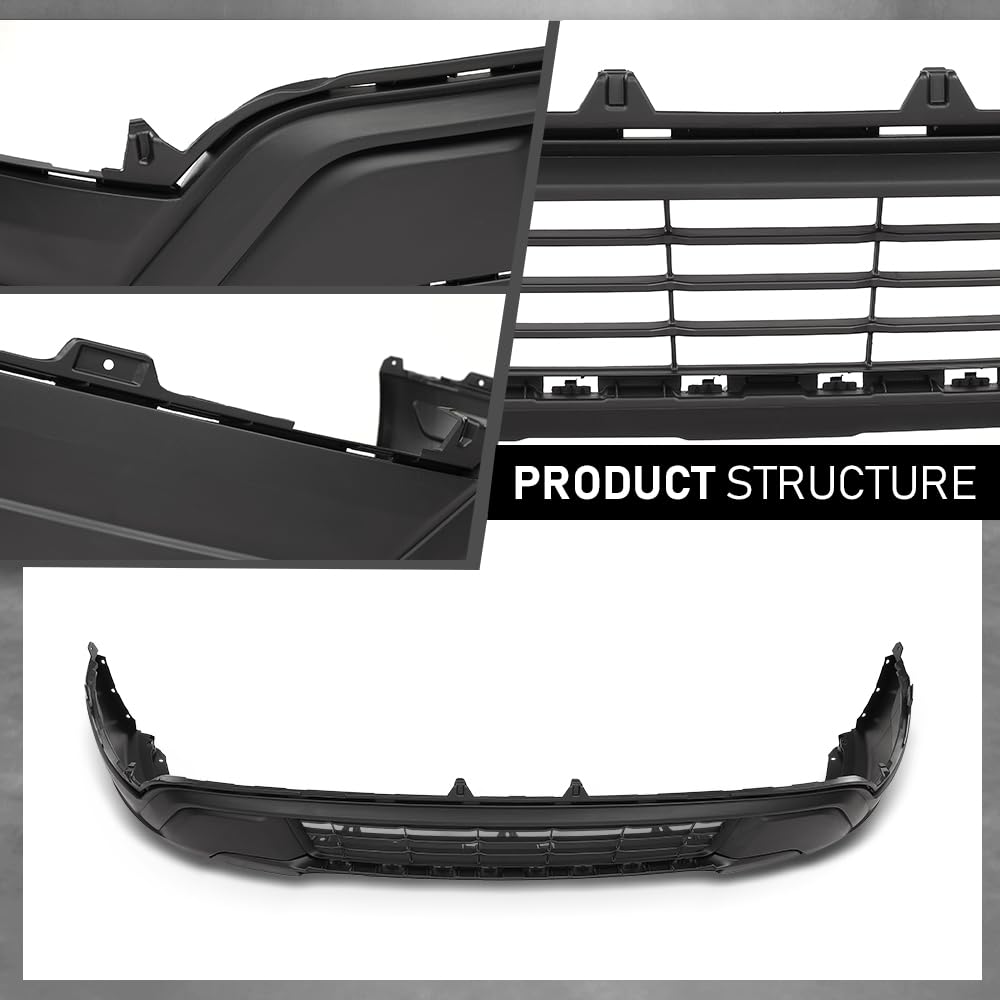 G-PLUS Front Lower Bumper Cover Fascia Compatible with Ford Explorer 2018 2019 (Submodel: Base, XLT), JB5Z17D957AB, FO1015127, Primed Black