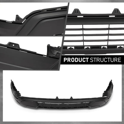 G-PLUS Front Lower Bumper Cover Fascia Compatible with Ford Explorer 2018 2019 (Submodel: Base, XLT), JB5Z17D957AB, FO1015127, Primed Black