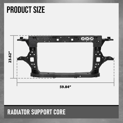 G-PLUS Radiator Support Core Compatible with Hyundai Venue Denim 2020-2021, Fit Hyundai Venue Limited 2022-2024 64101K2000, HY1225226 Black