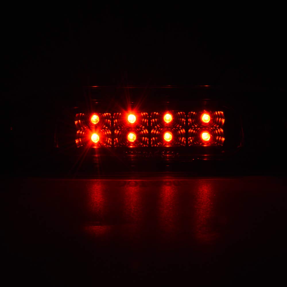 G-PLUS LED Third 3rd Brake Cargo Light Compatible With 1999-2004 Grand Cherokee,Rear Roof Center High Mount Stop Tail Light Replacement (Black Housing Clear Lens)