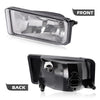 G-PLUS Front Bumper Fog Lights+Front Bumper Raw Black End Cap Compatible with Chevy Silverado 1500 2007-2013