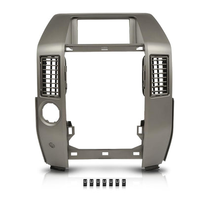 G-PLUS Front Center Dash Radio Vent Bezel Trim Compatible with Infiniti QX56 2004-2007 Grey