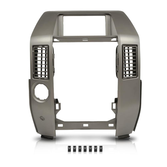 G-PLUS Front Center Dash Radio Vent Bezel Trim Compatible with Infiniti QX56 2004-2007 Grey