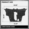 G-PLUS Lower Engine Splash Shield Under Guard Cover Compatible with Fiat 500X 2016-2018, Fit Jeep Renegade 2015-2018 CH1228133, 68420672AA, 68248089AA Black