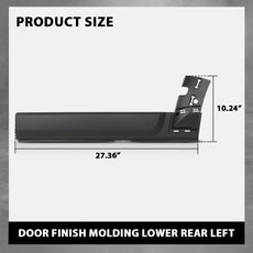 G-PLUS Rear Finish Molding for LR3 Discovery 3 2005-2009 LR4 Discovery 4 2010-2016 Side View