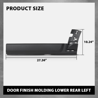 G-PLUS Finish Molding Lower Rear Left Compatible with LR3 Discovery 3 2005-2009,Fit LR4 Discovery 4 2010-2016 LR010624