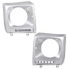 G-PLUS Silver Headlight Bezel with LED DRL Light Strip & Wire harness Compatible with 1990-2018 Mercedes Benz G-class W463 G63 G65 G500 G550 G55 AMG