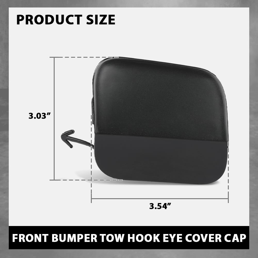 G-PLUS Pair Front Bumper Tow Hook Eye Cover Cap, Compatible with Toyota Highlander 2020-2023, Left & Right Side 2PCS, 521270E930, 521280E933