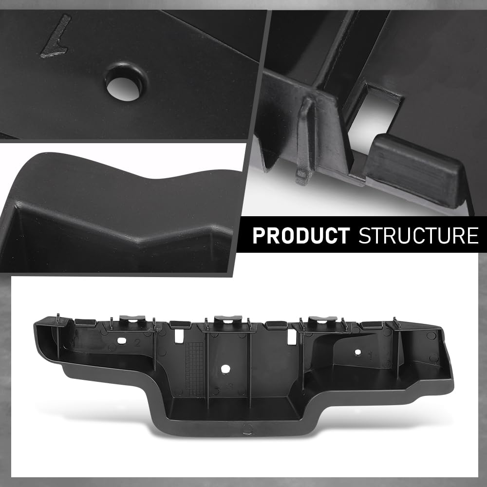 G-PLUS Bumper Bracket Front Left & Right Upper Stiffener Compatible with Cadillac SRX (submodel: Base, Luxury, Performance, Premium) 2010-2016 GM1043113, GM1042113, 22806471, 22806472 Black