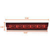 G-PLUS Red Lens LED 3rd Brake Light Fit Leer, ARE, Century, Jason and Astro LED Recessed 3rd Third Brake Light Lamp AT-LED-36R Chrome Housing