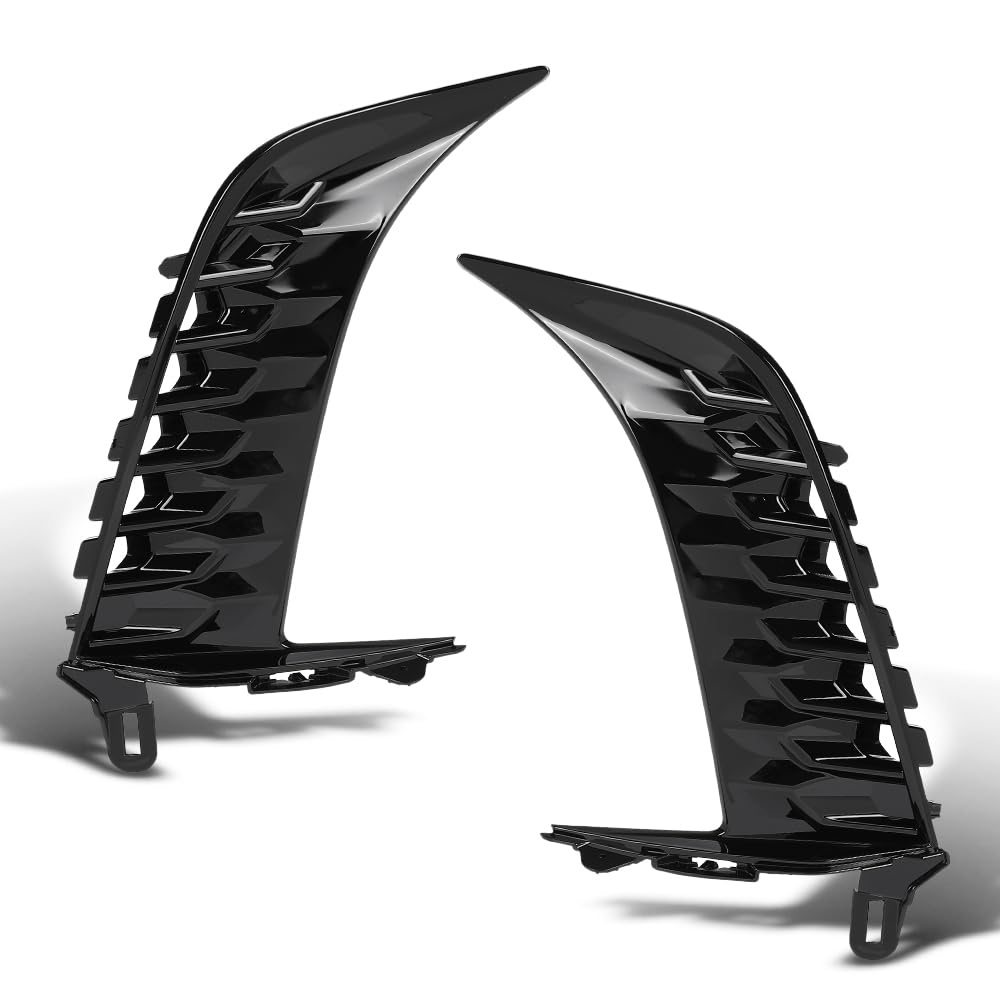 G-PLUS Front Bumper Side Trim Molding w/o Sensor Hole Pair Compatible with Toyota Camry SE 2025 TO1039285, 52712AQ020 Glossy Black
