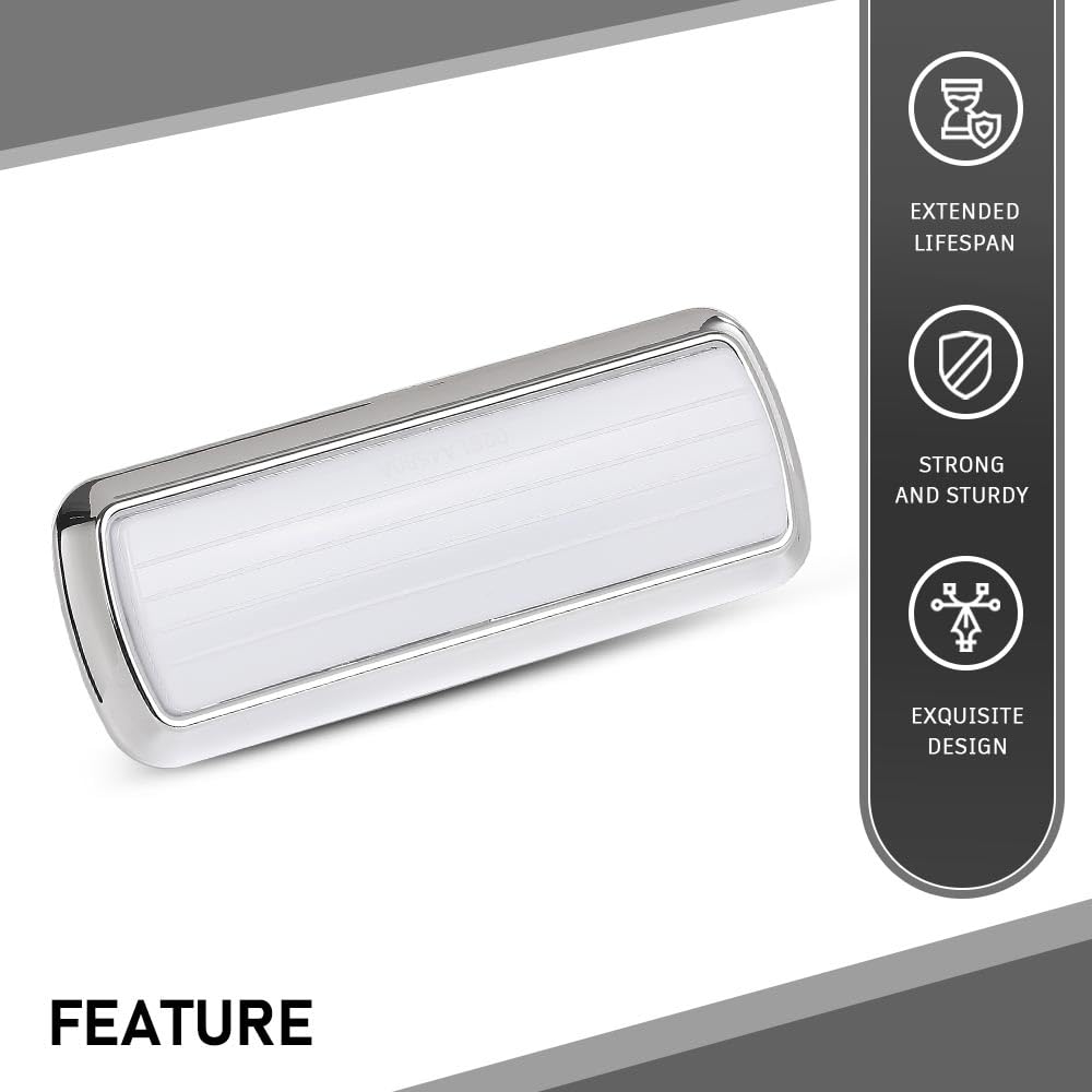 G-PLUS Dome Light Lamp Assembly LED Chrome Base Compatible with 1960-1972 Chevy GMC Pickup Truck C/K 10 20 30