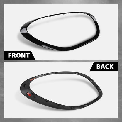 G-PLUS Headlight Bezels Set Compatible with 2011-2016 Mini Cooper Countryman Driver & Passenger Side Left&Right 51139812899, 51139812900, MC2506102, MC2507102 Glossy Black