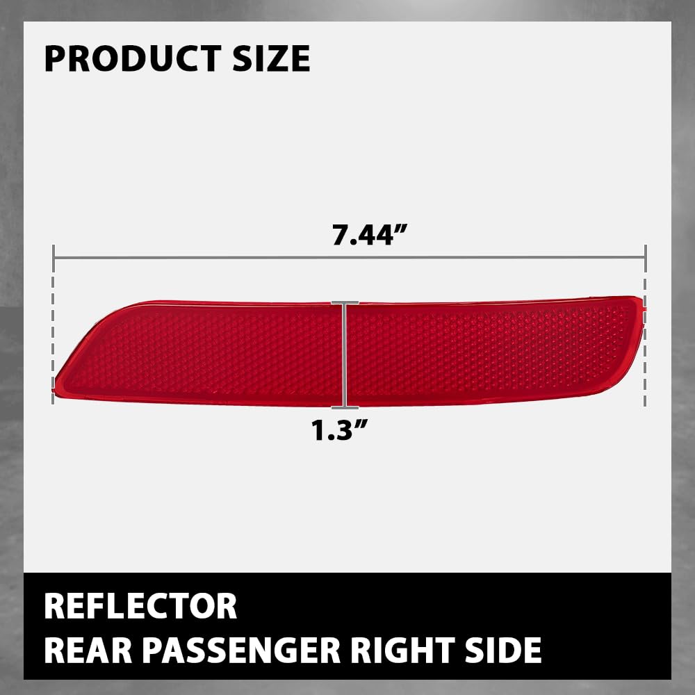 G-PLUS Right Rear Bumper Reflector Light Compatible with BMW F15 X5 2013-2018 63147847592 Red