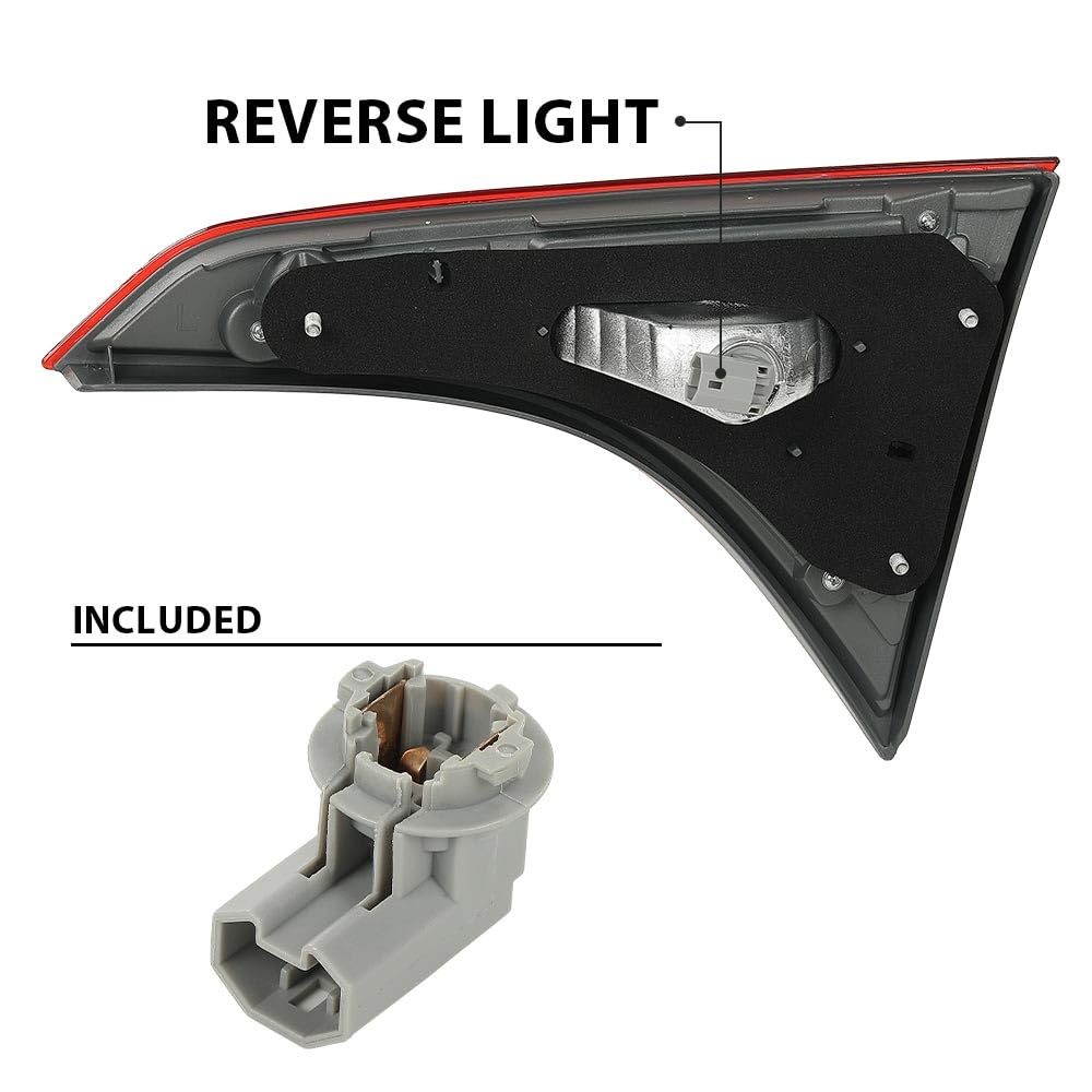 G-PLUS Inner Tail Light Brake Lamp Left Driver Side Compatible with Toyota Corolla 2014 2015 2016 TO2802114 8159002510 81590-02510