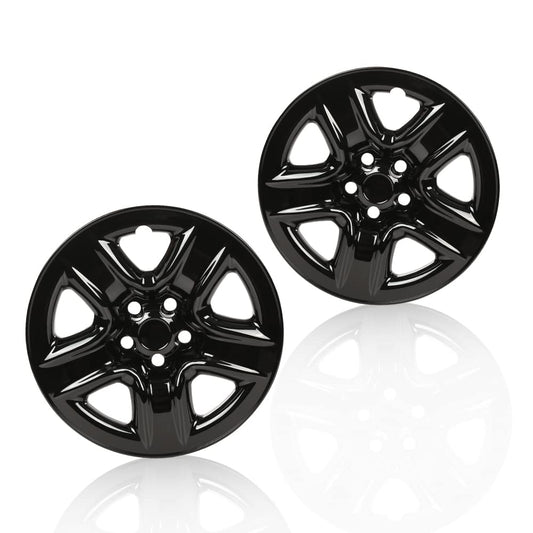 G-PLUS Wheel Skins Hub Caps Full Rim Covers 17" Compatible with 2006-2012 Toyota RAV4,Auto Tire Replacement Exterior Chrome Wheels Cap Cover with 5 Spoke Black (2PC)