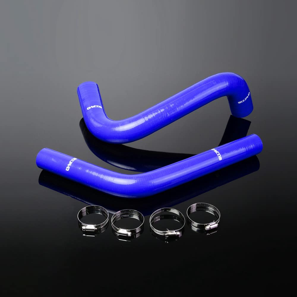 G-PLUS Silicone Radiator Coolant Hose Clamps kit Compatible With 1960-1962 Chevy C/K Truck Pickup C10 2PCS Blue