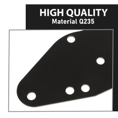 G-PLUS Front Bumper Reinforcement Brackets for Jeep Cherokee XJ MJ 1984-2001 Close-up View