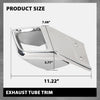 G-PLUS Rear Bumper Exhaust Tube Trim Compatible with Range Rover Evoque 2010-2018 Only Fit Dynamic Model (With Square Exhausts)
