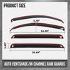 G-PLUS in-Channel Window Ventvisor Sun Rain Guards Side Wind Deflector Compatible with Toyota Tundra Crewmax Cab 2007-2021 Not Fit Double Cab Smoky
