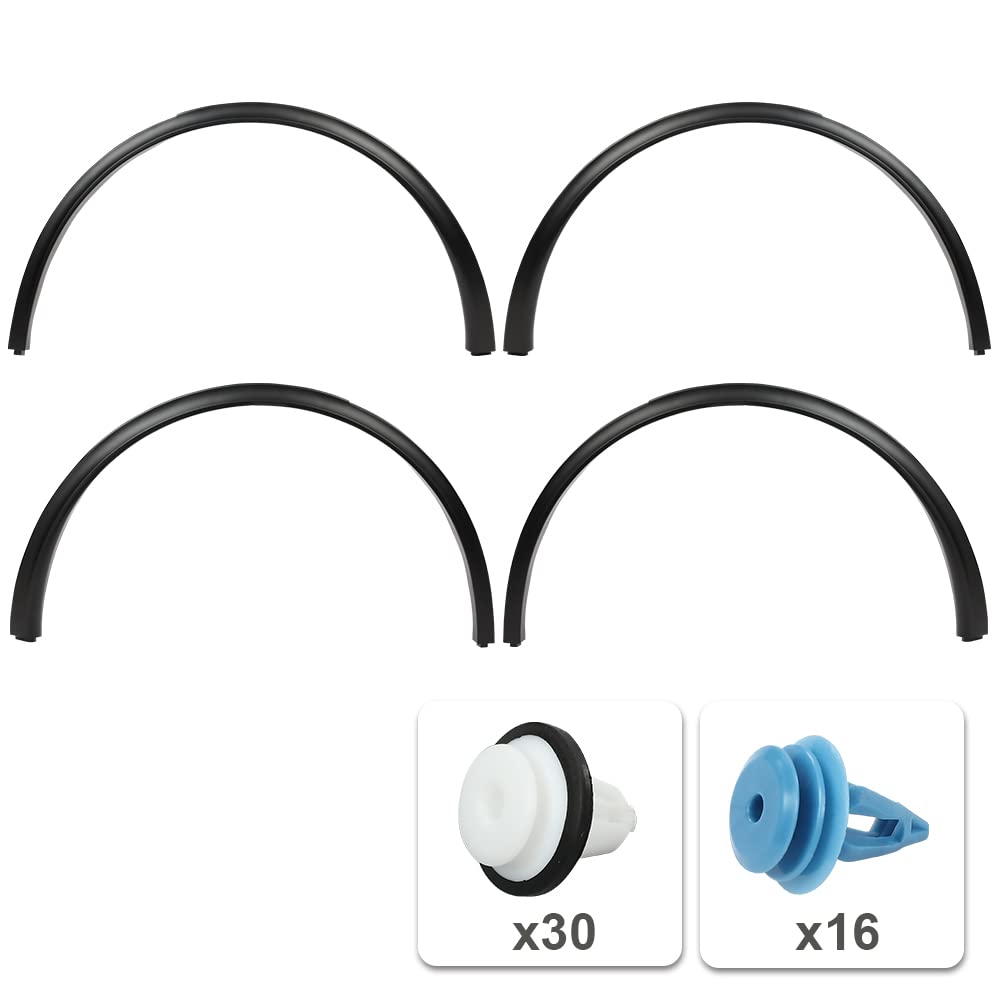 G-PLUS Fender Flares Compatible with Tesla Model Y 2020 2021 2022 2023 2024 Wheel Opening Molding Arch Trim 4PCS Matte Black