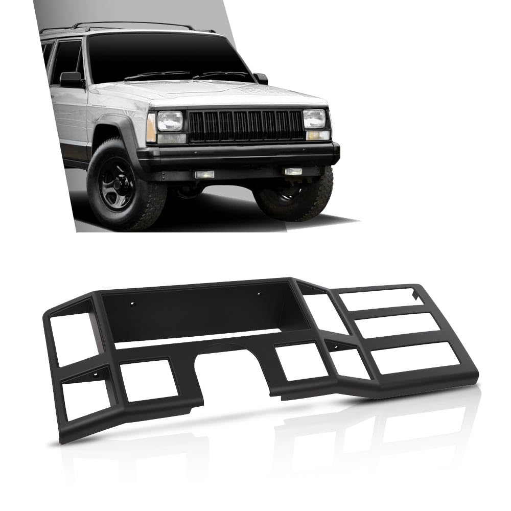 G-PLUS Dash Bezel Panel Surround Trim Compatible with Jeep Cherokee XJ 1984-1996 Black Dashboard