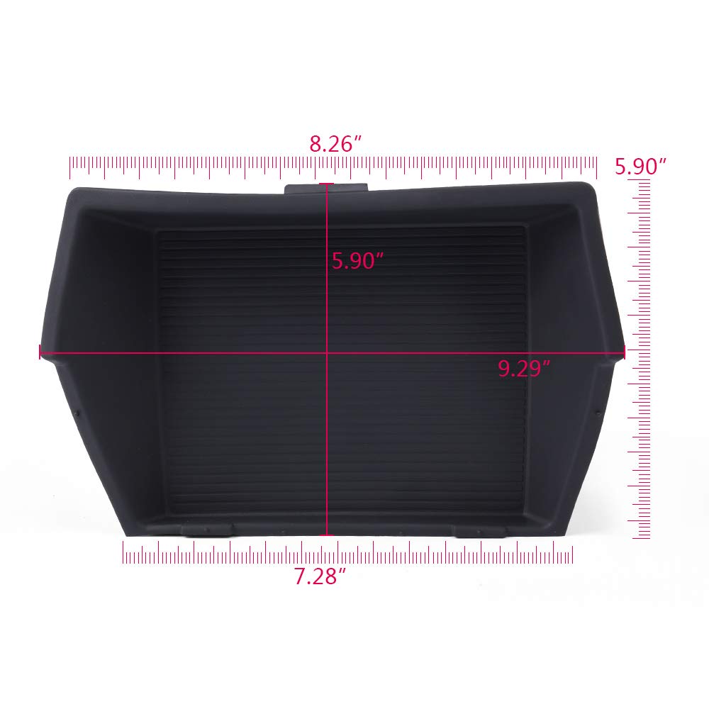 G-PLUS Front Center Console Mat Insert Rubber Compatible with Dodge Ram 1500 2015-2019/ Ram 2500 2016-2017 Full Length Center Console Mat 5VC95DX9AB, 5VC95DX9AA