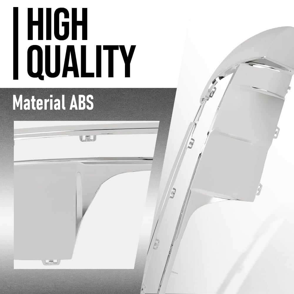 G-PLUS Rear Bumper Lower Chrome Trim Compatible with Benz ML550 ML500 2013-2015 A1668804340, A1668804440 Silver