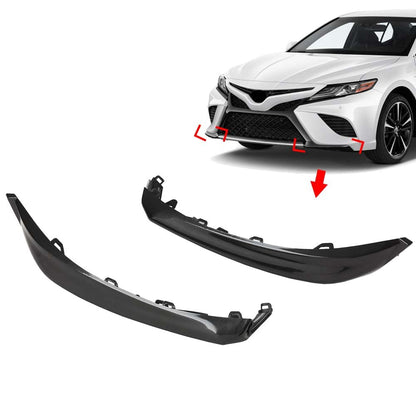 G-PLUS Front Bumper Black Lower Trim Molding set Compatible with 2018 2019 2020 Toyota Camry SE/XSE