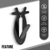 G-PLUS 1 Pack of Wall Hanger Hook European Antler Style Wall Mount Bracket for Hanging Mounting Deer, Antler S, Whitetail Deer, Mule Deer and Many Other Animals Living Room Bedroom Home Decor Black