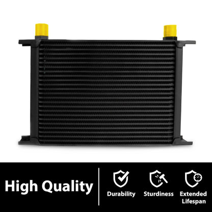 G-PLUS Universal Aluminum Engine Transmission Oil Cooler Kit+ Oil Filter Relocation Kit Thermostat Adaptor