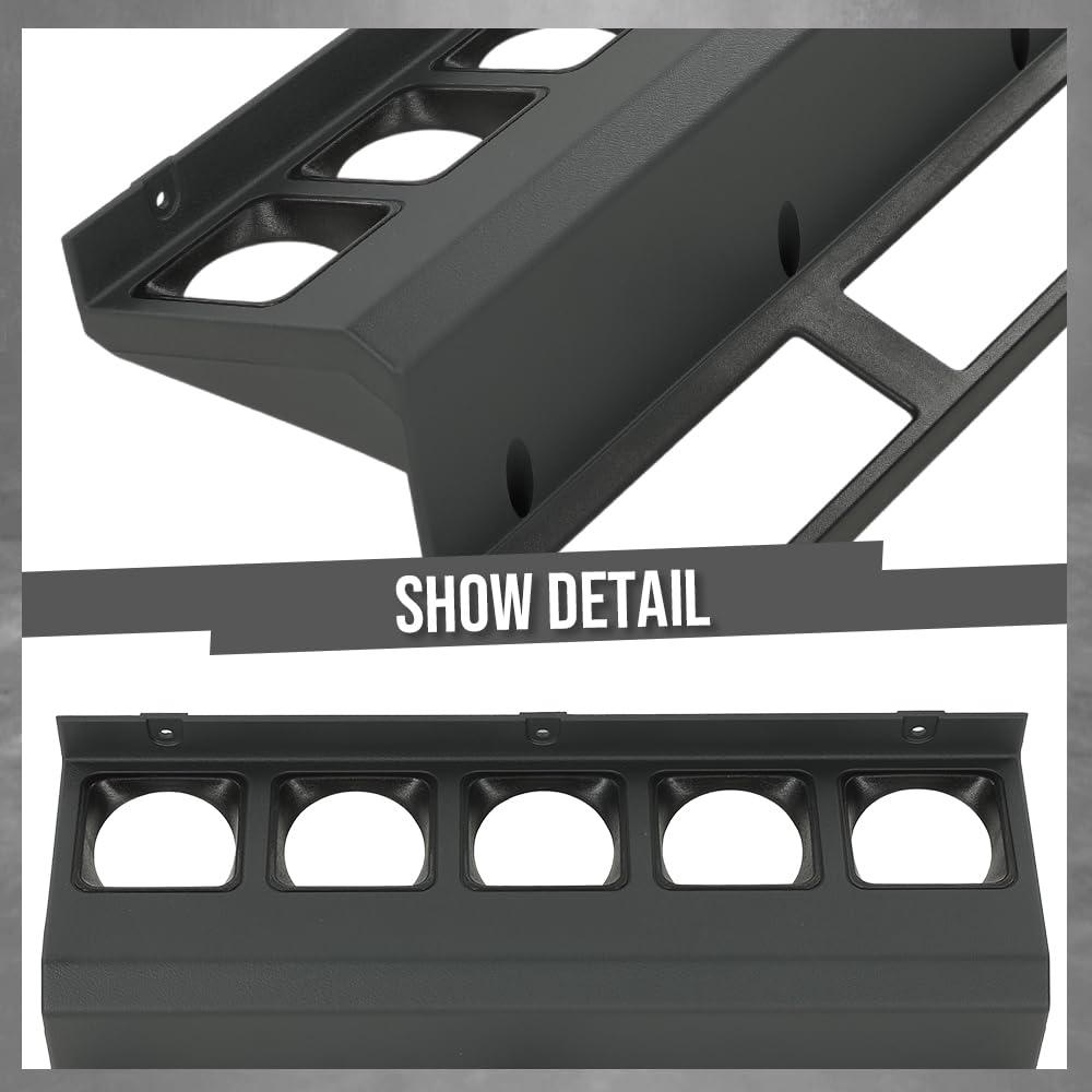 G-PLUS Center Gauge Radio Dash Bezel Trim Compatible with Jeep Wrangler YJ 1987-1995 Gray