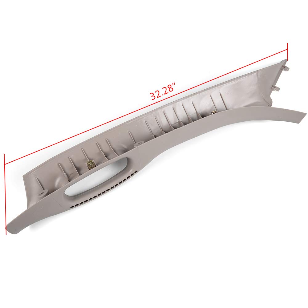 A Pillar Plastic Grab Handle Trim Molding 2002-2010 Compatible for Dodge Ram 1500/2003-2010 Ram 2500 3500 Pick Up Front Right (Passenger Side) Windshield Post Trim Beige 1TE74TL2AA, 5GR28TL2AE