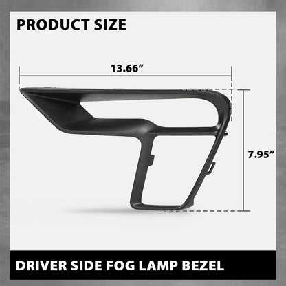 G-PLUS Front Left Fog Light Cover Lamp Bezel, Compatible with Ford Explorer (submodel: Base, Limited, Platinum, Sport, XLT) 2018 2019, Driver Side, JB5Z17E811BA, FO1038181