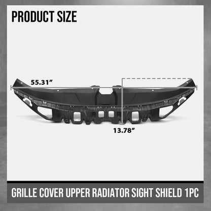 G-PLUS Grille Cover Upper Radiator Sight Shield Compatible with Hyundai Elantra 2021-2023 1.6L 1580CC 96CU. IN. L4 FULL HYBRID EV- (FHEV) DOHC/DOHC TURBOCHARGED HY1224124, 86391AA000 Black