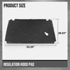 G-PLUS Hood Insulation Pad 1/2" with Clips Compatible with Jeep Grand Cherokee ZJ 1993-1998 Black