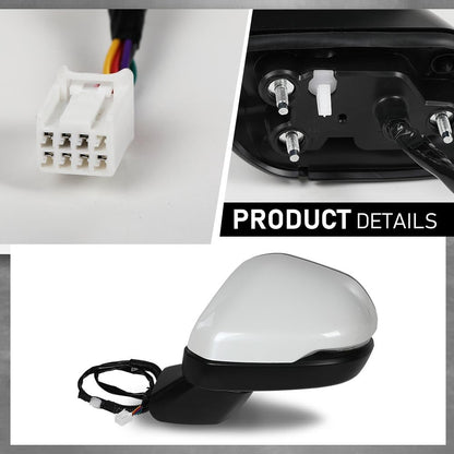 G-PLUS Power Heated Mirror w/Turn Signal Left Driver Side Compatible with Honda CRV 2023-2024 Power Folding 76258-3B4-H11 76208-3B4-H11 White