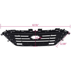 G-PLUS Front Upper Grille Insert for Hyundai Sonata 2015-2017 Black Front View