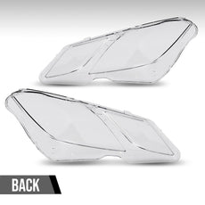 G-PLUS Headlight Lens Cover 2PCS for Benz E-Class W207 E350 E500 Coupe 2010-2013 Clear Close-up View