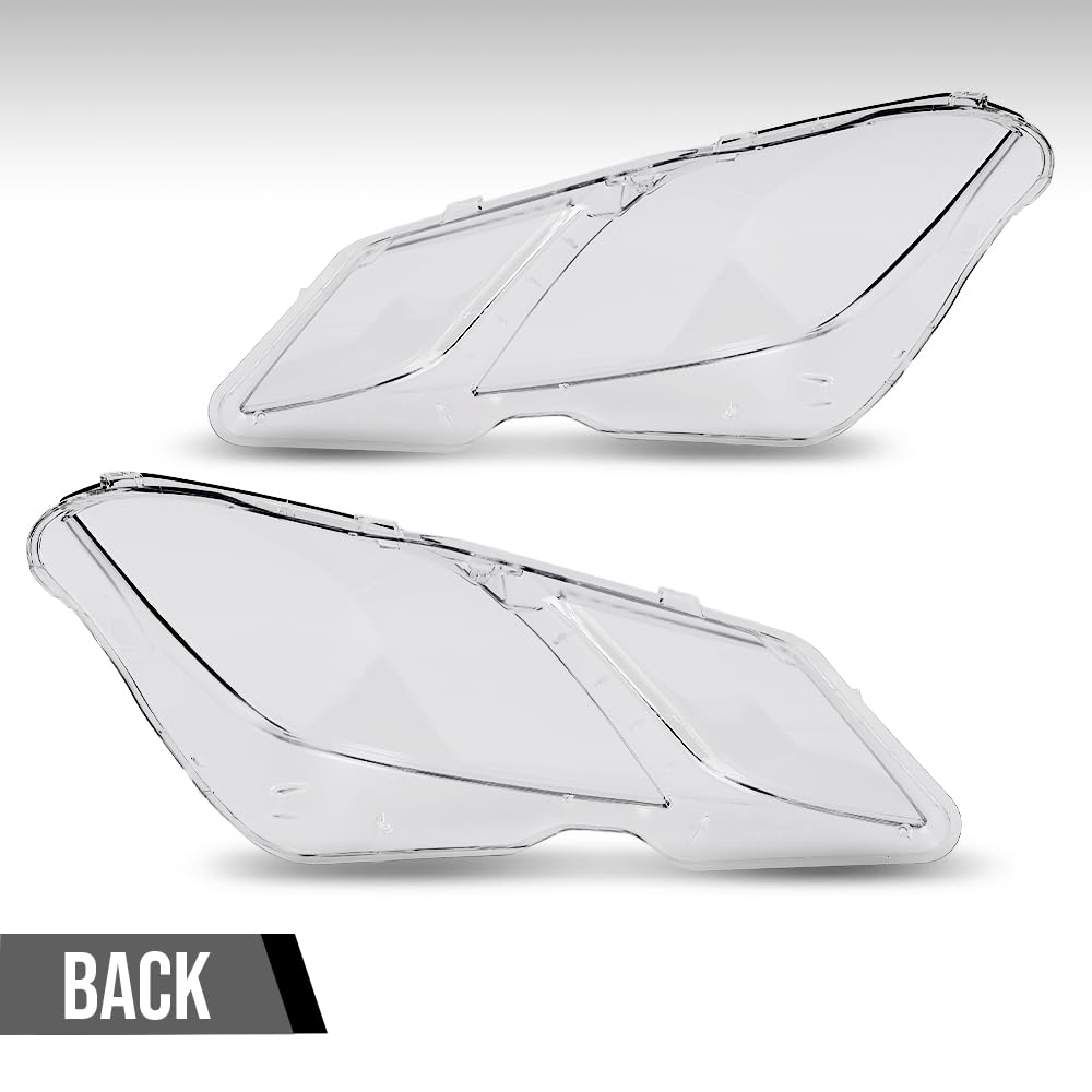 G-PLUS Headlight Lens Cover Compatible with Benz E-Class W207 E350 E500 Coupe 2010 2011 2012 2013 Left & Right Front Headlamp Lens Cover Clear
