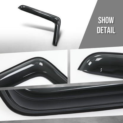 G-PLUS in-Channel Auto Vent Window Visors 4pcs Compatible with Cadillac Escalade ESV/Chevy Suburban/GMC Yukon 2015-2020 in-Channel Rain Guards Smoky