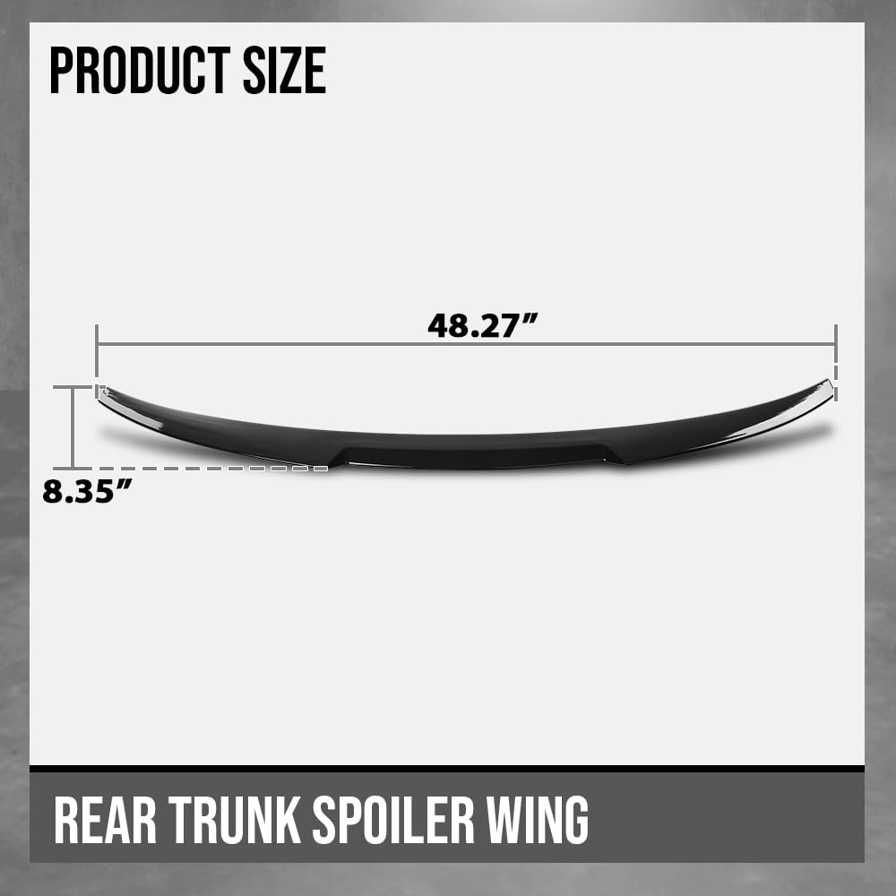 G-PLUS Rear Trunk Spoiler Wing Compatible with BMW G20 3 Series 4 Door Sedan 2019 2020 2021 2022 2023 2024 2025, Fit BMW G80 M3 Sedan 2021 2022 2023 2024 2025 Gloss Black