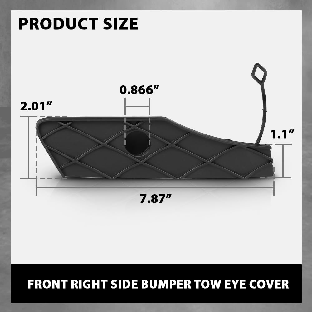 G-PLUS Front Right Bumper Tow Eye Cover Compatible with Benz GLK250 Bluetec 4Matic 2013-2015,Fit Benz GLK350 (submodel: 4Matic, Base) 2013-2015 2048851124