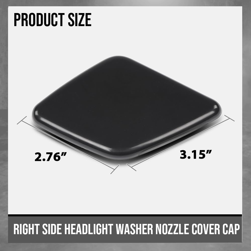 G-PLUS Right Headlight Washer Cover Cap Front Bumper Trim Compatible with Volvo XC90 2007 2008 2009 2010 2011 2012 2013 2014 39875254 Glossy Black